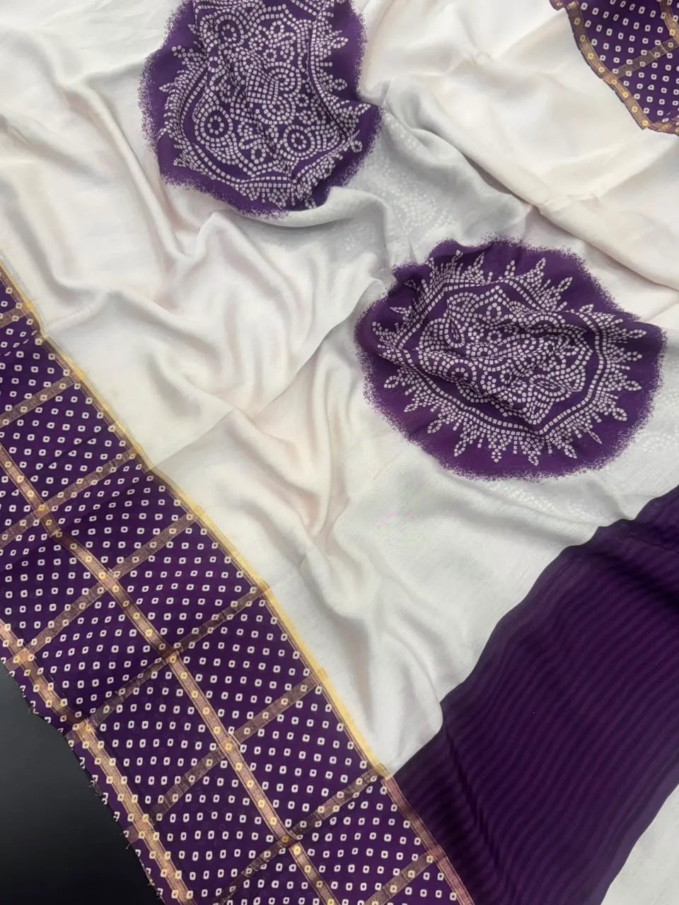 Festive Bandhej Silk Saree-JAGRUTI SP