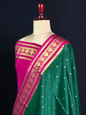 Pure Mysore Silk Saree with Elegant Jhumka Design