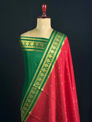 Pure Mysore Silk Saree with Elegant Jhumka Design