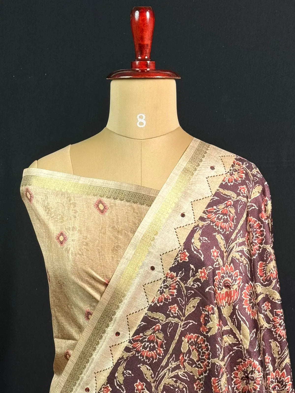 Festive Ready Semi Tussar Silk Saree with Bentex Detailing