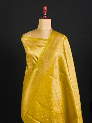 Semi Kanchi Tissue Silk Saree with Elegant Woven Border