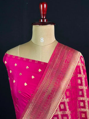 Latest Semi Georgette Silk Saree with Stunning Zari Pallu Design
