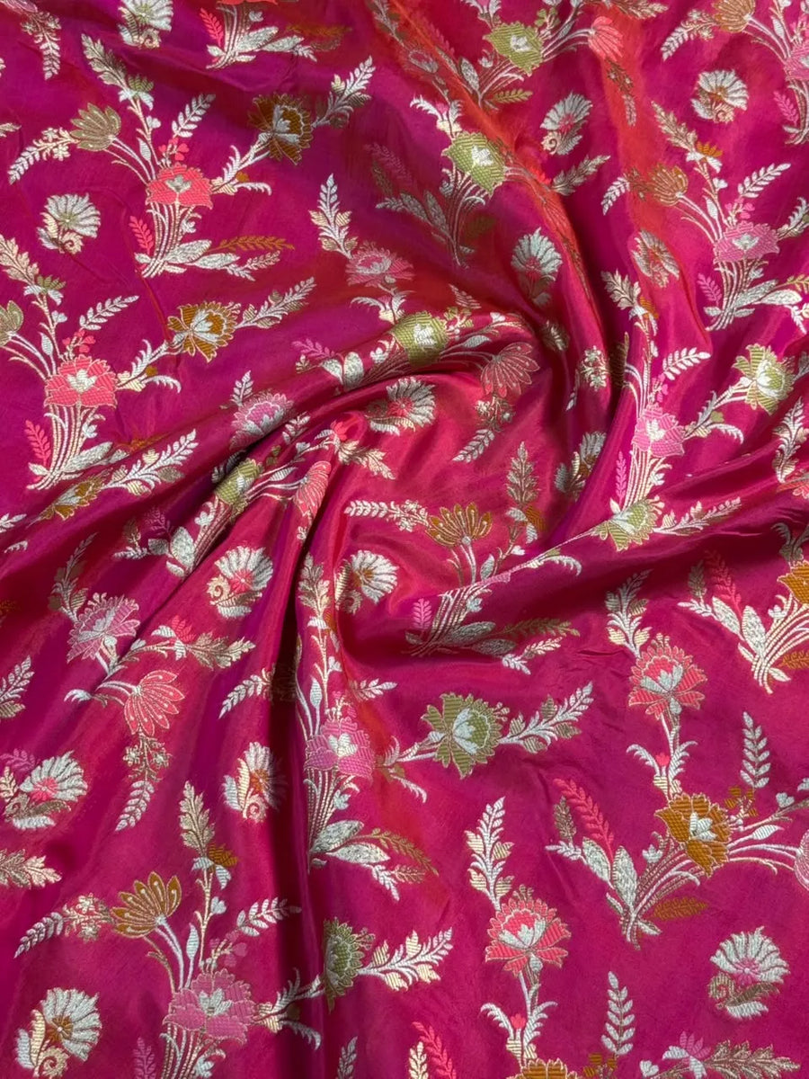 Pure Katan Silk Tilfi Saree with Meena Zari Work