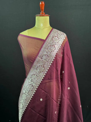 Banarasi Pure Khaddi Chiffon Saree