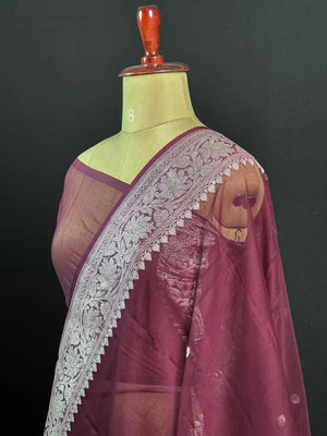 Banarasi Pure Khaddi Chiffon Saree