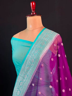 Banarasi Pure Khaddi Chiffon Saree