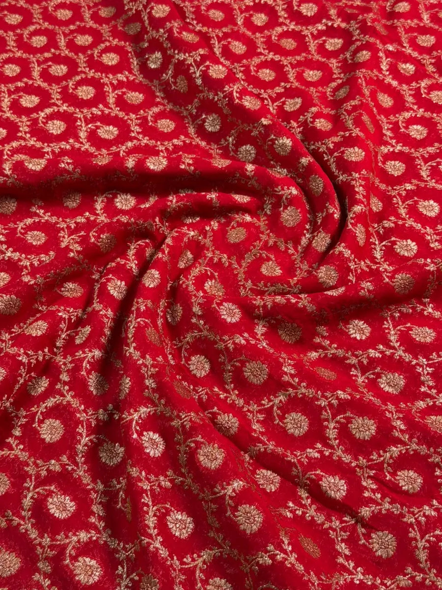 Pure Khaddi Georgette Handwoven Banarasi Saree