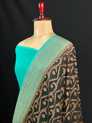Pure Khaddi Georgette Handwoven Banarasi Saree