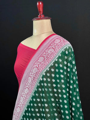 Chic Pure Georgette Silk Saree – Effortless Style