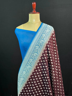Chic Pure Georgette Silk Saree – Effortless Style