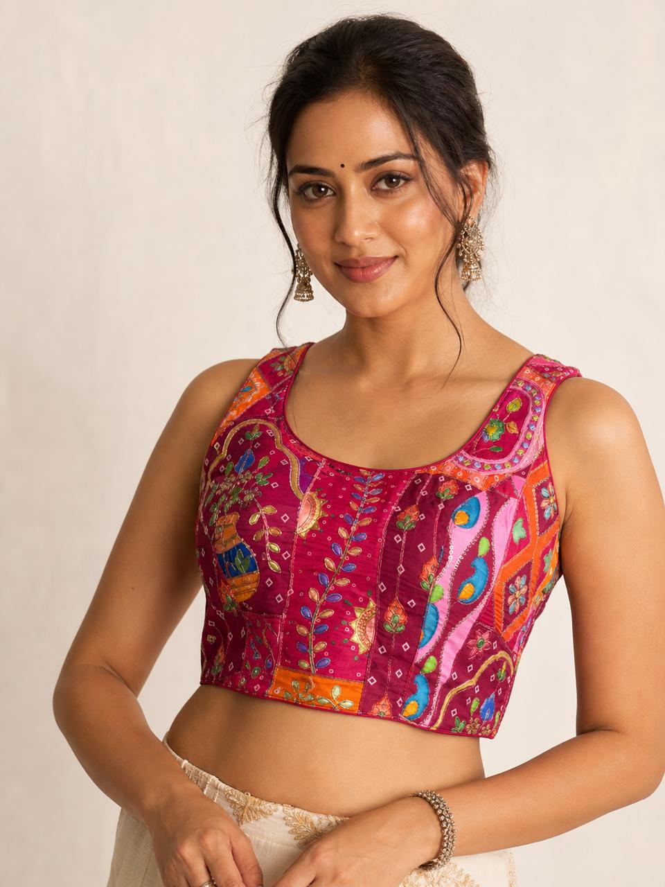 Graceful Crepe Silk Ready Blouse Collection