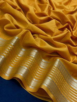 Luxe Drapes: Semi Mysore Crepe Silk Saree for Timeless Elegance-(KH Anusuya)