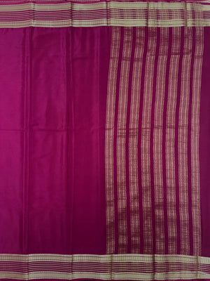 Luxe Drapes: Semi Mysore Crepe Silk Saree for Timeless Elegance-(KH Anusuya)
