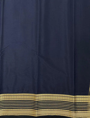 Luxe Drapes: Semi Mysore Crepe Silk Saree for Timeless Elegance-(KH Anusuya)