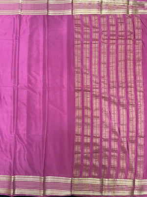 Luxe Drapes: Semi Mysore Crepe Silk Saree for Timeless Elegance-(KH Anusuya)