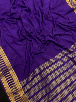 Luxe Drapes: Semi Mysore Crepe Silk Saree for Timeless Elegance-(KH Anusuya)