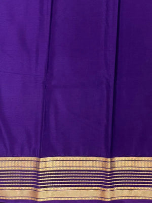 Luxe Drapes: Semi Mysore Crepe Silk Saree for Timeless Elegance-(KH Anusuya)