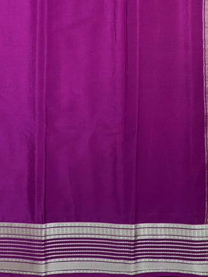Luxe Drapes: Semi Mysore Crepe Silk Saree for Timeless Elegance-(KH Anusuya)