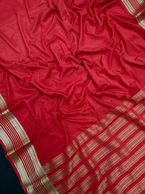 Luxe Drapes: Semi Mysore Crepe Silk Saree for Timeless Elegance-(KH Anusuya)