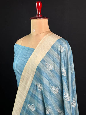 Exquisite Handwoven Tussar Silk Saree
