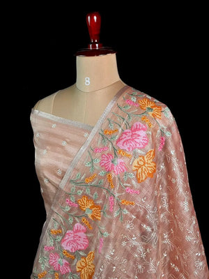 Elegant Kota Multi Buta Saree with Floral Embroidered Pallu
