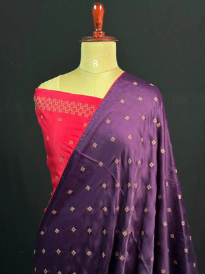 Classic Smooth Silk Saree for Women-(KUMKUM)