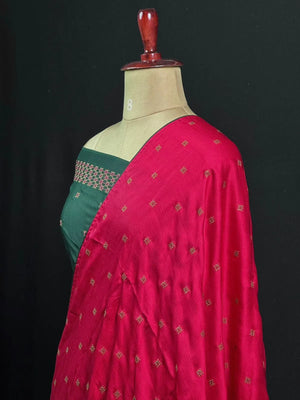 Classic Smooth Silk Saree for Women-(KUMKUM)