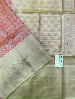 Authentic Pure Soft Kanjivaram Silk Saree – Handloom South Indian Saree (Kanchi Jhalak)