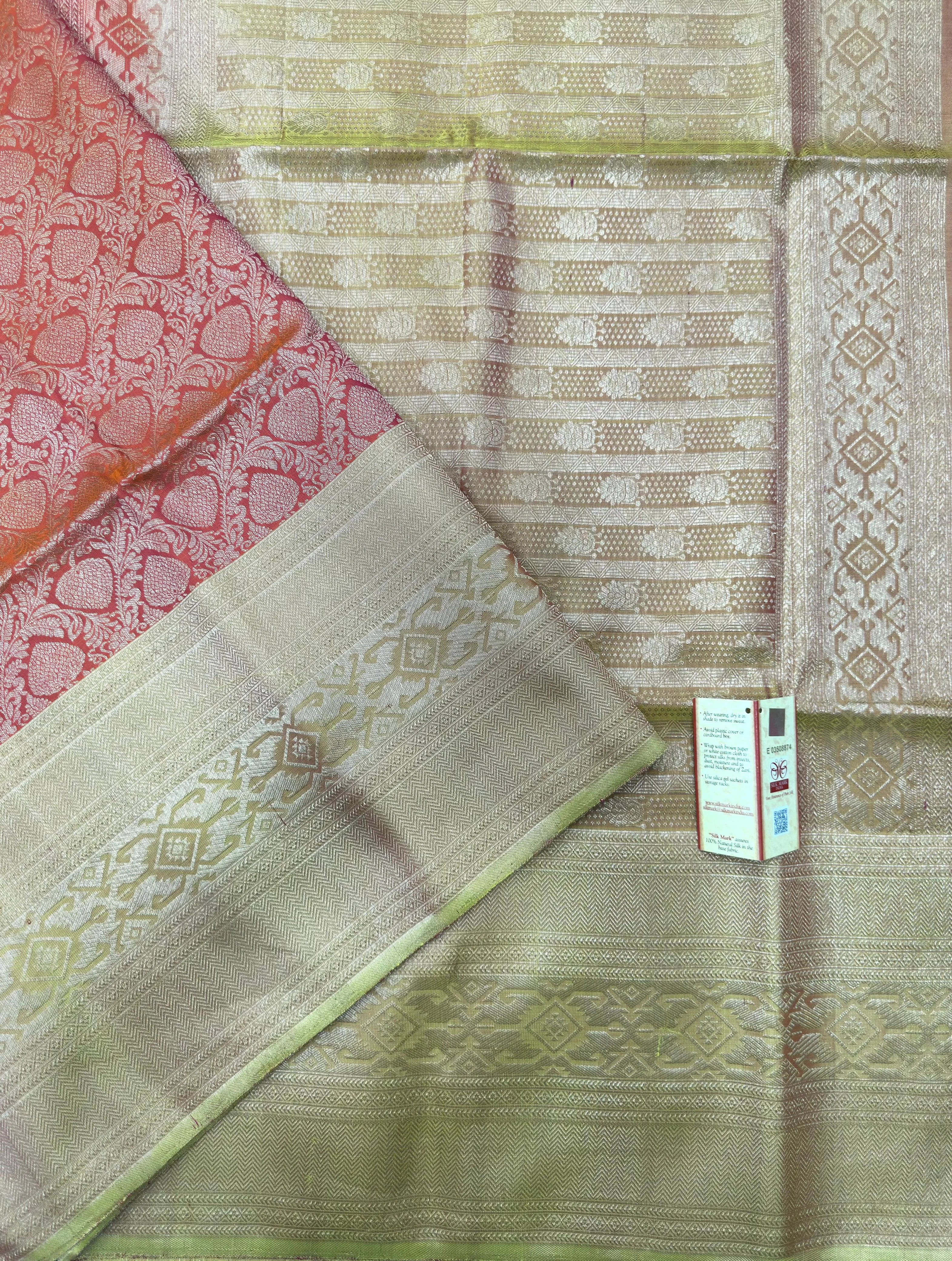 Authentic Pure Soft Kanjivaram Silk Saree – Handloom South Indian Saree (Kanchi Jhalak)