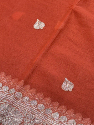 Banarasi Pure Khaddi Chiffon Saree-Self