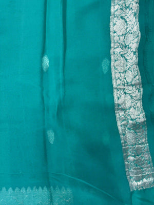 Banarasi Pure Khaddi Chiffon Saree-Self