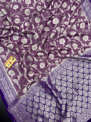 Pure Khaddi Georgette Saree with Subtle Shine