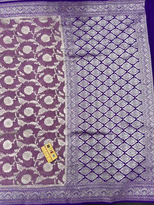 Pure Khaddi Georgette Saree with Subtle Shine