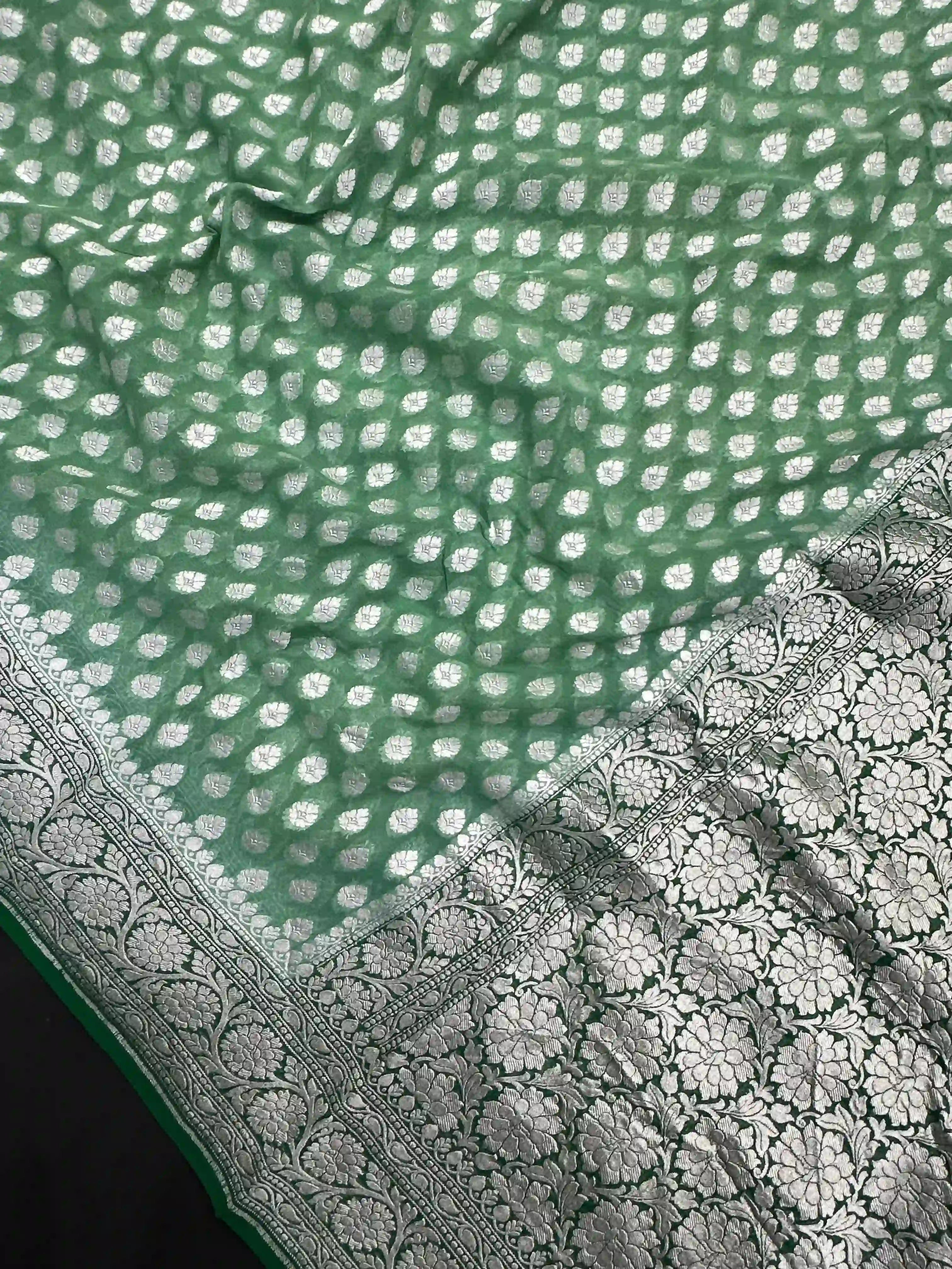 Pure Banarasi Khaddi Georgette Saree
