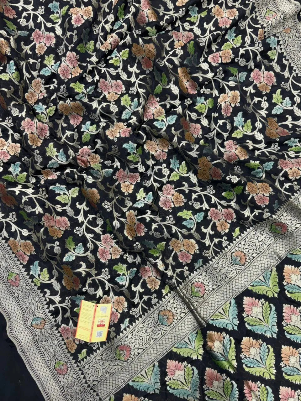 Pure Khaddi Georgette Meena Saree-(Khaddi Georgette Meena)