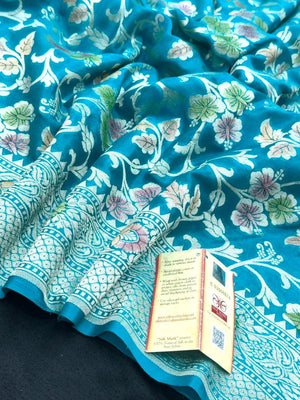 Pure Khaddi Georgette Meena Saree-(Khaddi Georgette Meena)