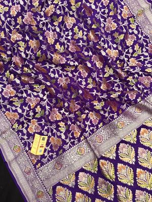 Pure Khaddi Georgette Meena Saree-(Khaddi Georgette Meena)