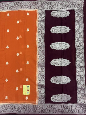 Banarasi Pure Khaddi Chiffon Saree