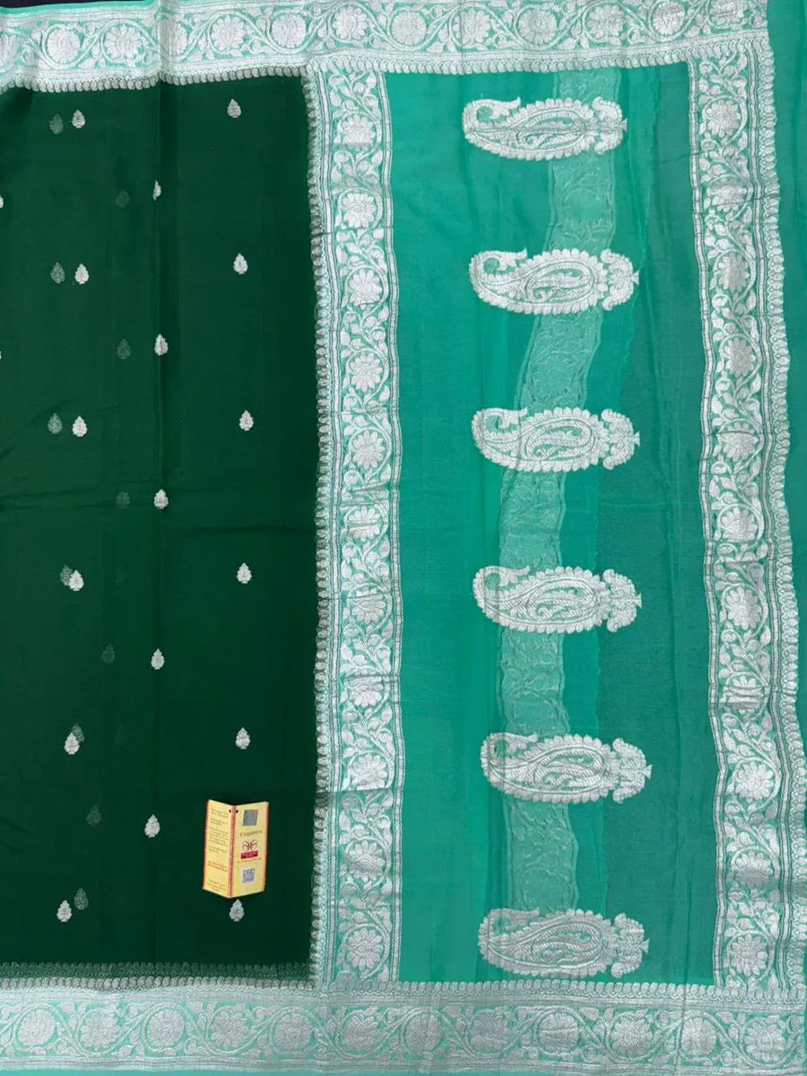 Banarasi Pure Khaddi Chiffon Saree