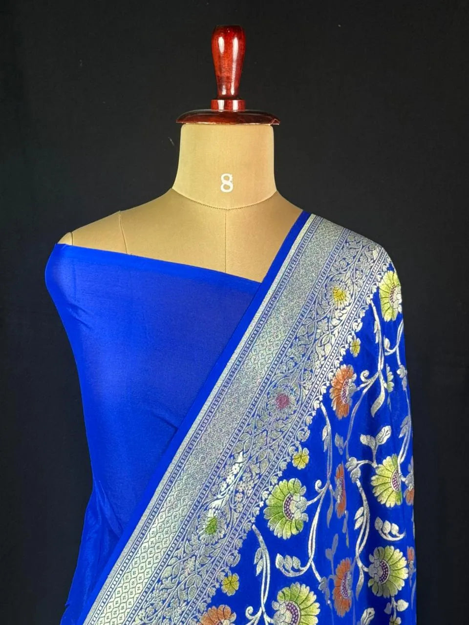 Pure Khaddi Georgette Meena Saree
