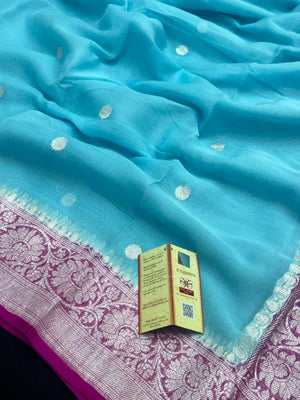 Banarasi Pure Khaddi Chiffon Saree