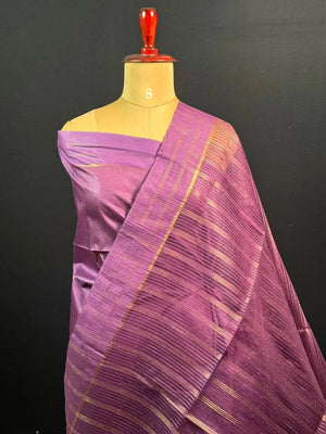 Stylish Semi Tussar Linen Silk Saree