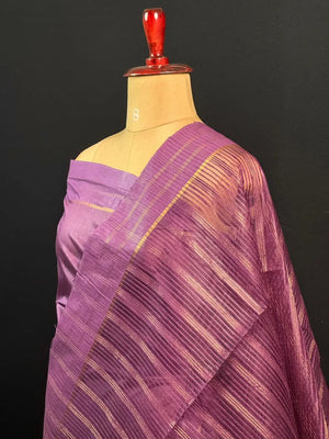 Stylish Semi Tussar Linen Silk Saree