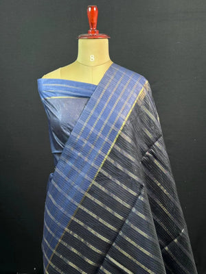 Stylish Semi Tussar Linen Silk Saree