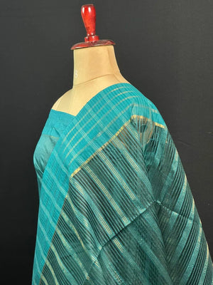 Stylish Semi Tussar Linen Silk Saree
