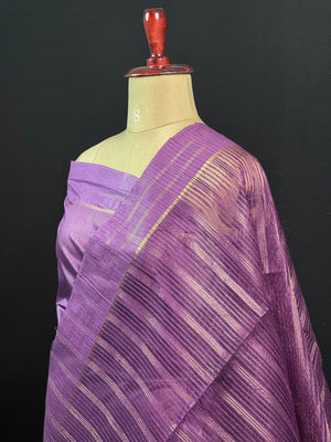 Stylish Semi Tussar Linen Silk Saree