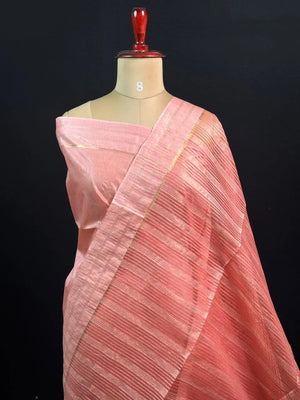 Stylish Semi Tussar Linen Silk Saree