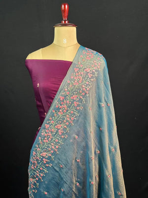 Mesmerizing Shimmer Silk Saree – Perfect Party Look