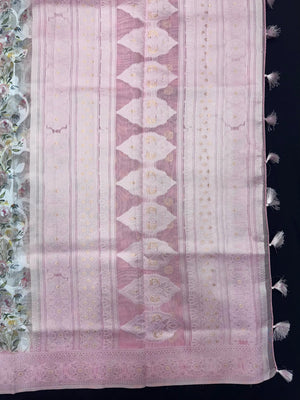 Linen Silk Saree for Women – Lightweight Traditional Saree with Subtle Shine