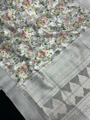 Linen Silk Saree for Women – Lightweight Traditional Saree with Subtle Shine